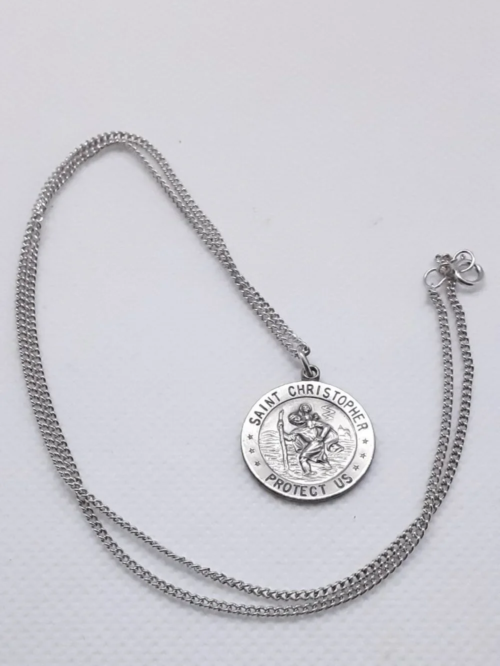NEW 925 sterling silver unisex St. Christopher Pendant - Picture 7 of 9